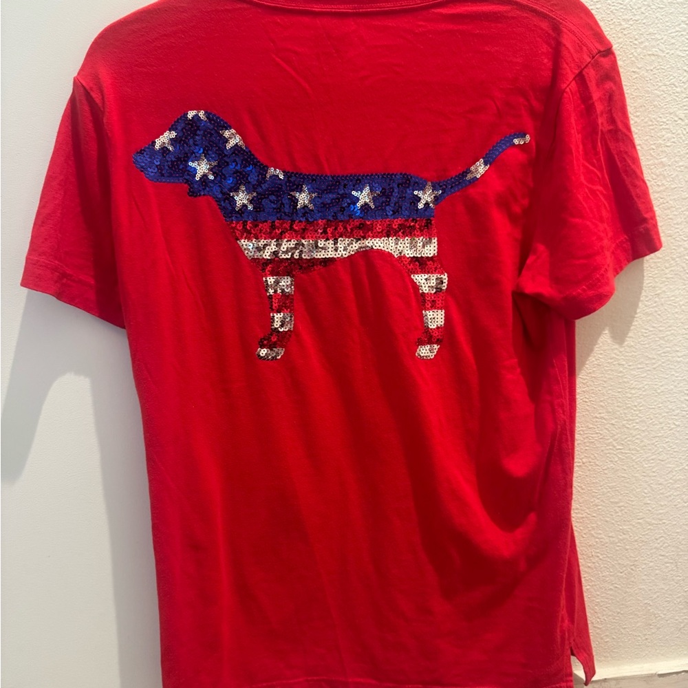 PINK Victoria's Secret Vibrant Red Tee